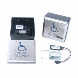 SDC 482S-KIT Wireless Push Plate Switch Kit - SQUARE